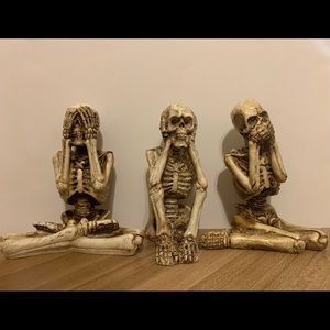 see no evil, hear no evil, speak no evil skeletons